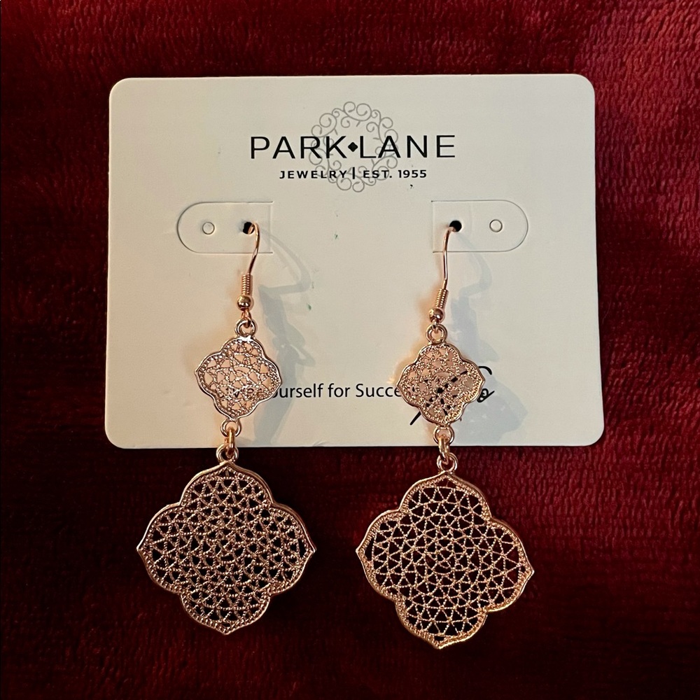 Park Lane Moroccan style gold chandelier MOANA PIERCED EARRINGS